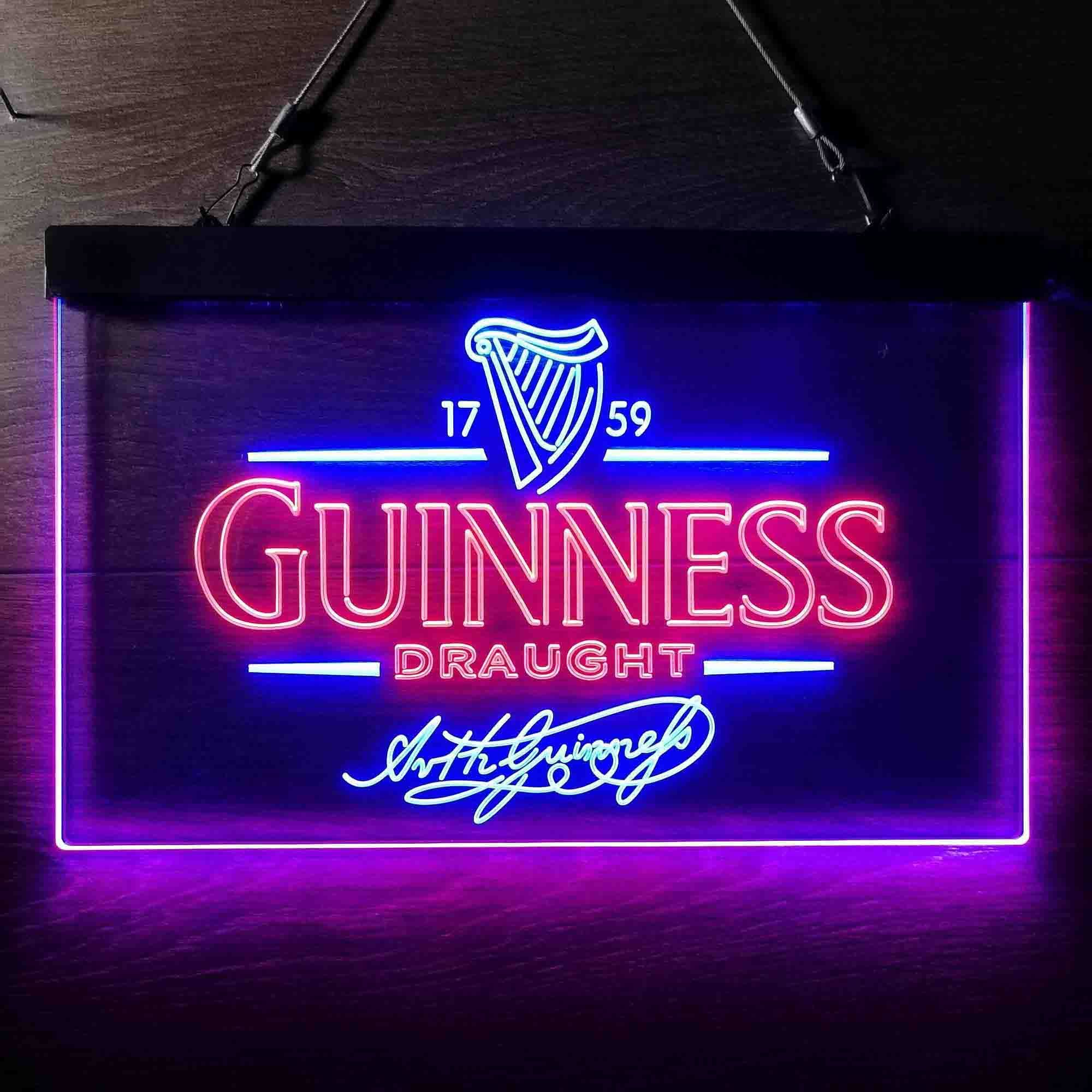 Guinness Draught Arthur Guinness Neon-Like LED Sign